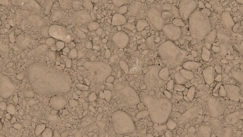 Gravel Seamless Texture 2k (2048*2048) | EXR 5 | JPG 5 File Formats All Texture Apply After Object Look Like A 3D. (1K preview image)