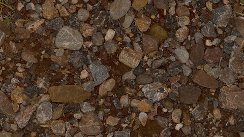 Gravel Seamless Texture 2k (2048*2048) | EXR 5 | JPG 5 File Formats All Texture Apply After Object Look Like A 3D. (1K preview image)