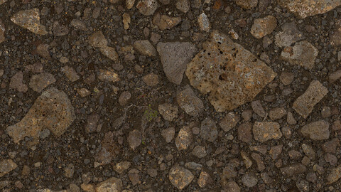 Gravel Seamless Texture 2k (2048*2048) | EXR 5 | JPG 5 File Formats All Texture Apply After Object Look Like A 3D. (1K preview image)