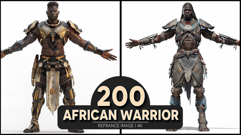 African Warrior 4K Reference/Concept Images