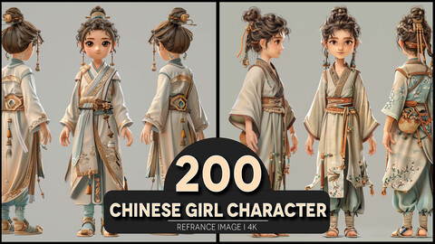 Chinese Girl Character 4K Reference/Concept Images