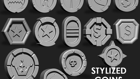 Stylized Coins IMM Brush Pack (14 in One)