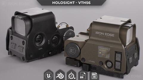 Holographic Sight VTH56 - AAA 3D Asset - Game Ready