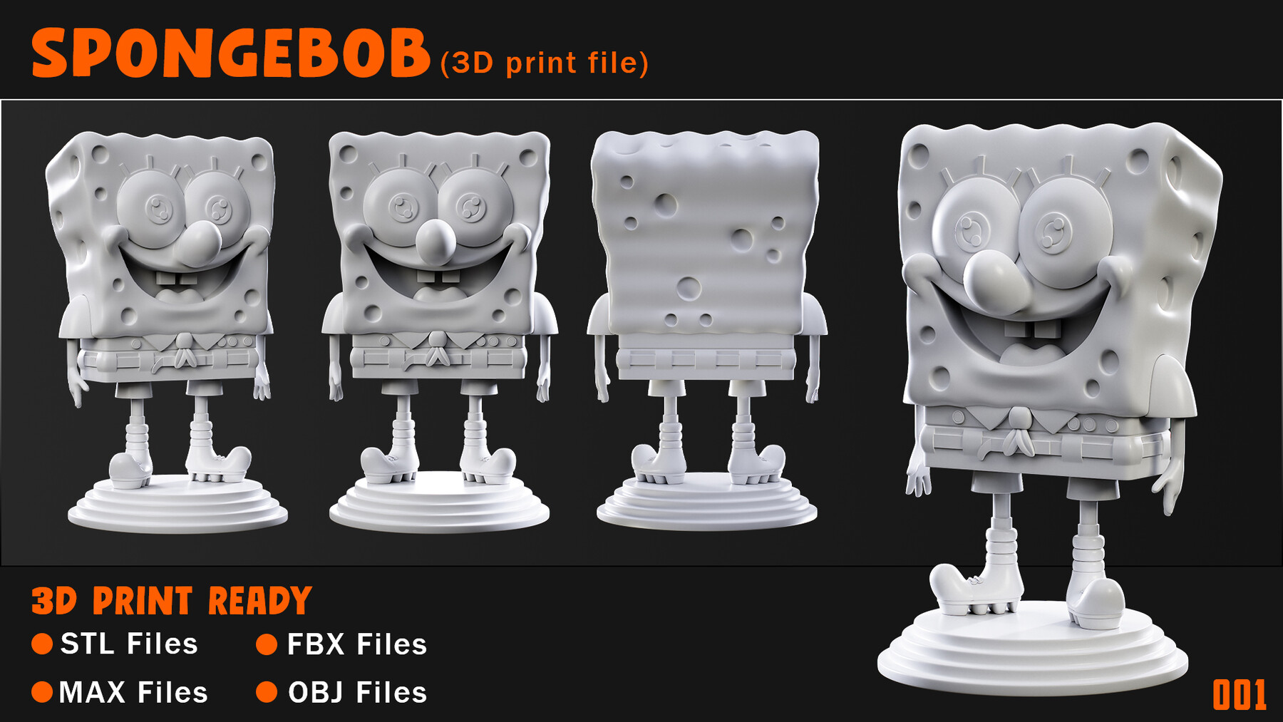 ArtStation - SPONGEBOB-3D Print ready___(STL-OBJ-FBX-MAX) | Resources