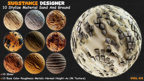 10 MATERIAL STYLIZE SAND AND GROUND VOL.02