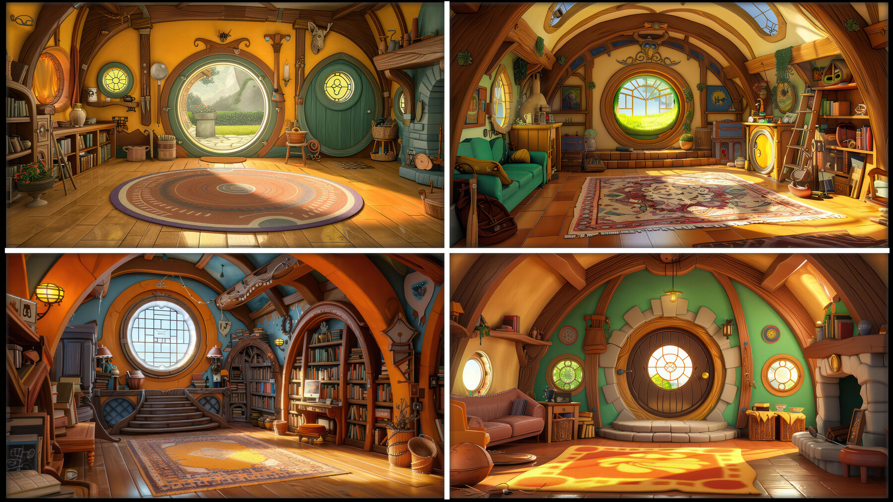 Artstation - 230 Hobbit House - Cartoon Concept Reference Image Pack V 