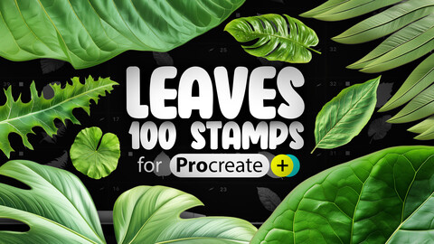 100 Procreate 3D Leaves Stamp Brushes | Procreate Leaf Stamp | Procreate Foliage Brushes | Procreate Palm Leaf Stamps | Procreate Dual Color Stamp Brushes | Procreate Nature Stamps | Procreate Jungle Leaves Stamps Realistic | Procreate Digital Art