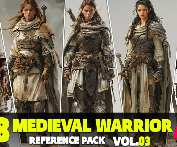 ArtStation   508 4K Medieval Warrior Reference Pack Vol03