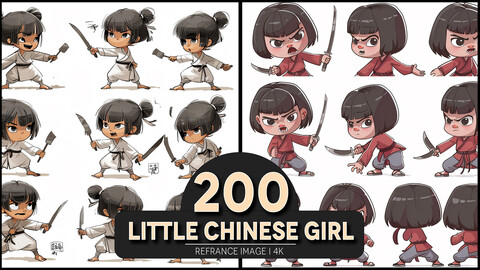 Little Chinese Girl 4K Reference/Concept Images