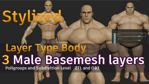 Stylized Layer Male Basemesh