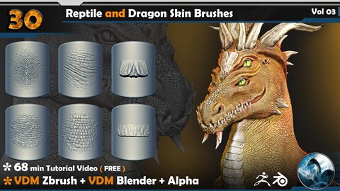 Reptile and Dragon Skin Brushes  Vol 03