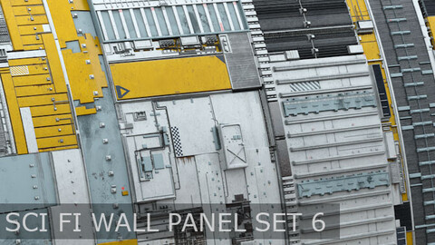 Sci Fi Wall Panel Texture Set 6