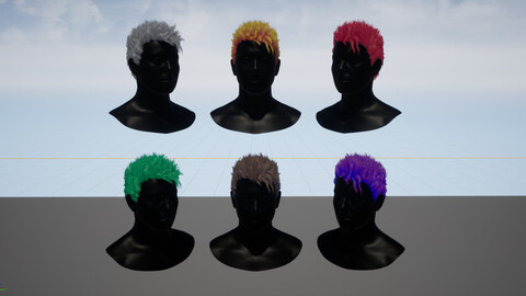 Real-time spiky hairstyle