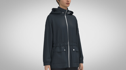 Women Utility Jacket, Clo, Marvelous Designer +obj, fbx