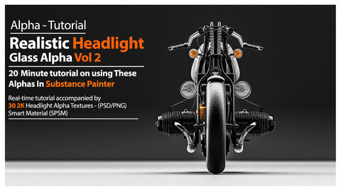 Alpha - Tutorial | Realistic Headlight Glass in Substance painter Vol2