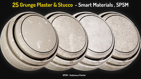 25 Grunge Plaster & Stucco Smart Materials - Vol 5