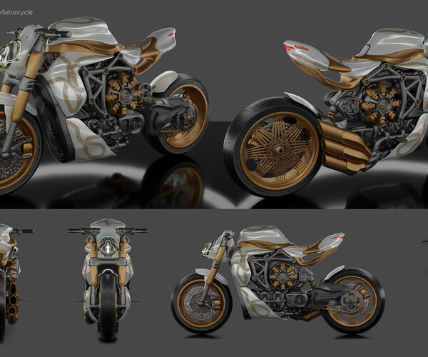 ArtStation - Dragster Motorcycle Concept Art (Perspective Views) | Artworks