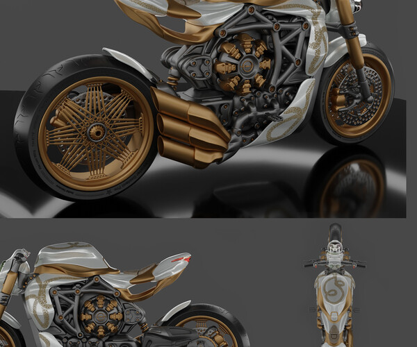 ArtStation - Dragster Motorcycle Concept Art (Perspective Views) | Artworks