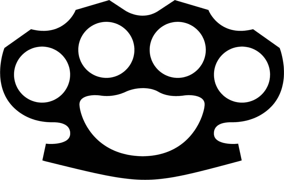 ArtStation - BRASS KNUCKLES VECTOR FILE Black white vector outline or ...