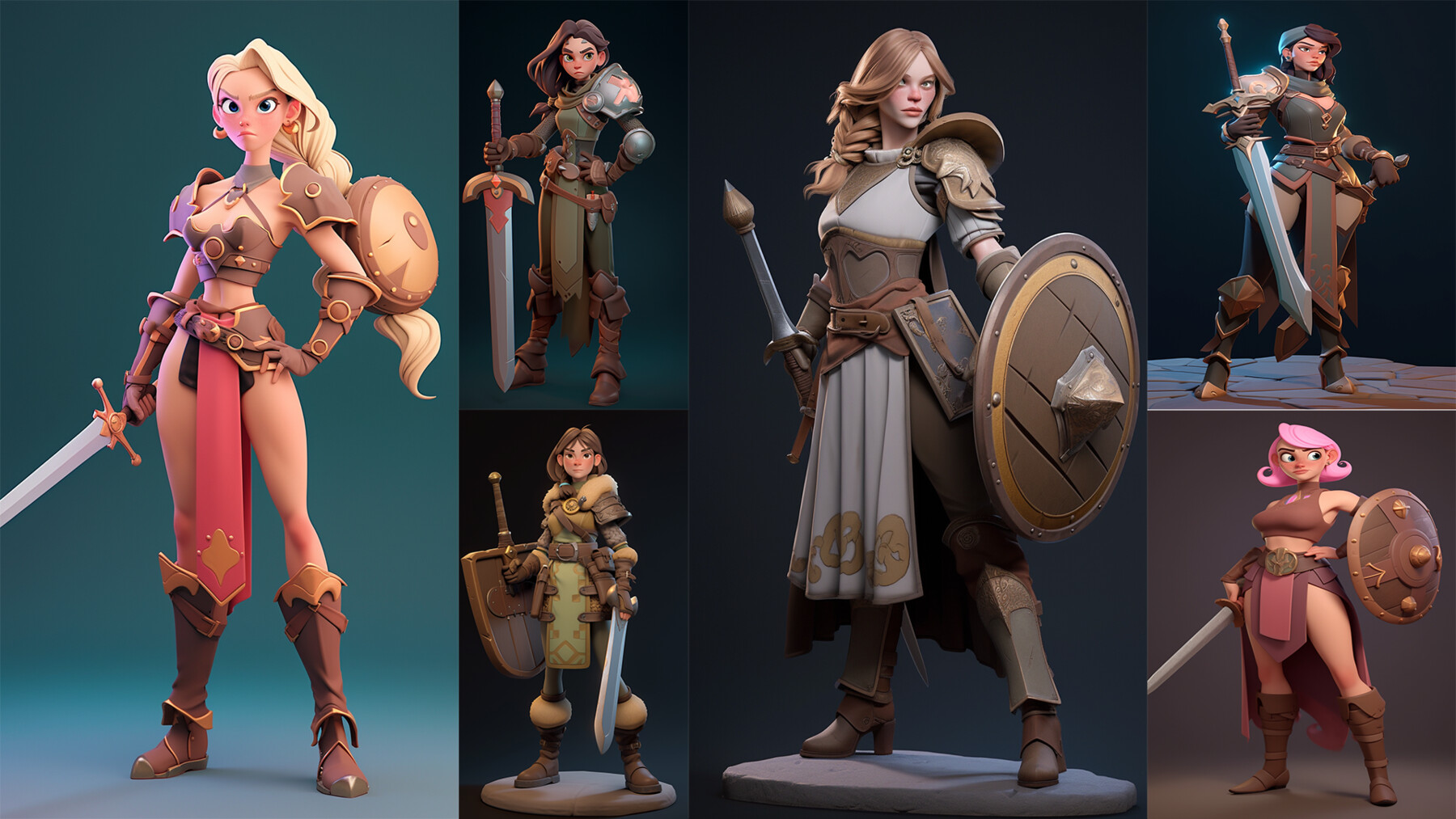 ArtStation - 250 Stylized WARRIORESS Reference Pack | 4K | Vol.10 ...