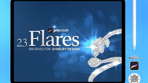 23 Procreate Flares brashes set for Jewelry Design