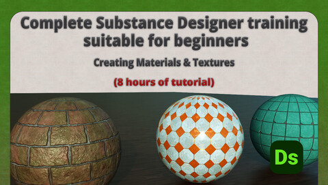 Complete Substance Designer tutorial suitable for beginner | Creating materials & textures (8h video tutorial)