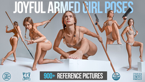 900+ Joyful Armed Girl Poses