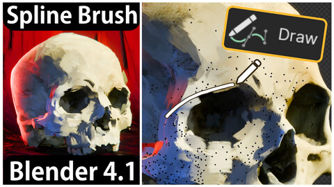 Spline Brush - Turn Splines into Brush Strokes in Blender 4.1