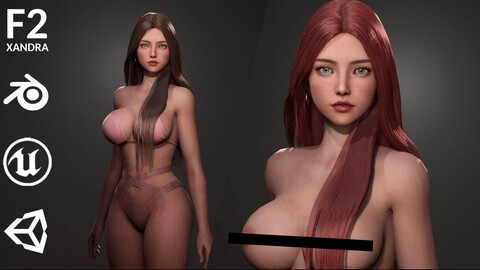 F2 Bikini Nude Girl Lily - Game Character