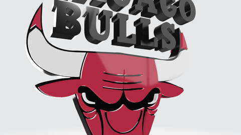 LOGO 3D MODEL TEAM CHICAGO BULLS NBA