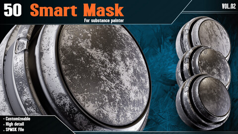 50 Smart Mask For Substance Painter - VOL02 ( spmsk file )