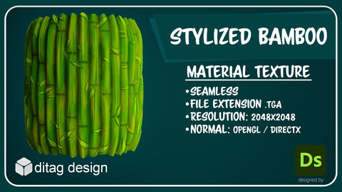 Seamless Stylized Bamboo