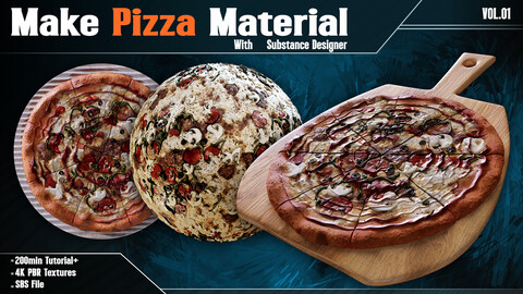 Make Pizza Material With Substance Designer (+200min tutorial) - Vol.01