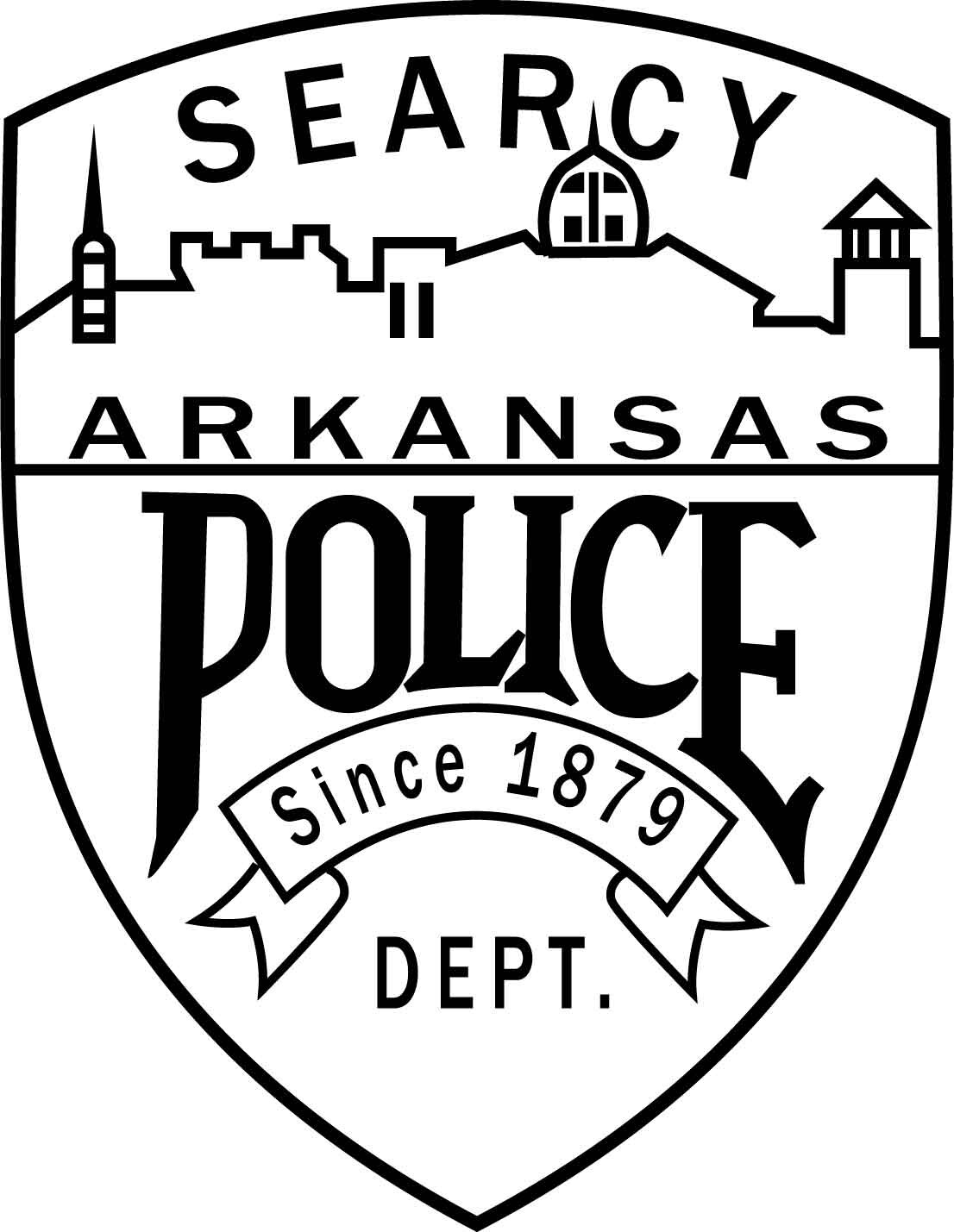 ArtStation - SEARCY ARKANSAS POLICE DEPT PATCH VECTOR FILE Black white ...