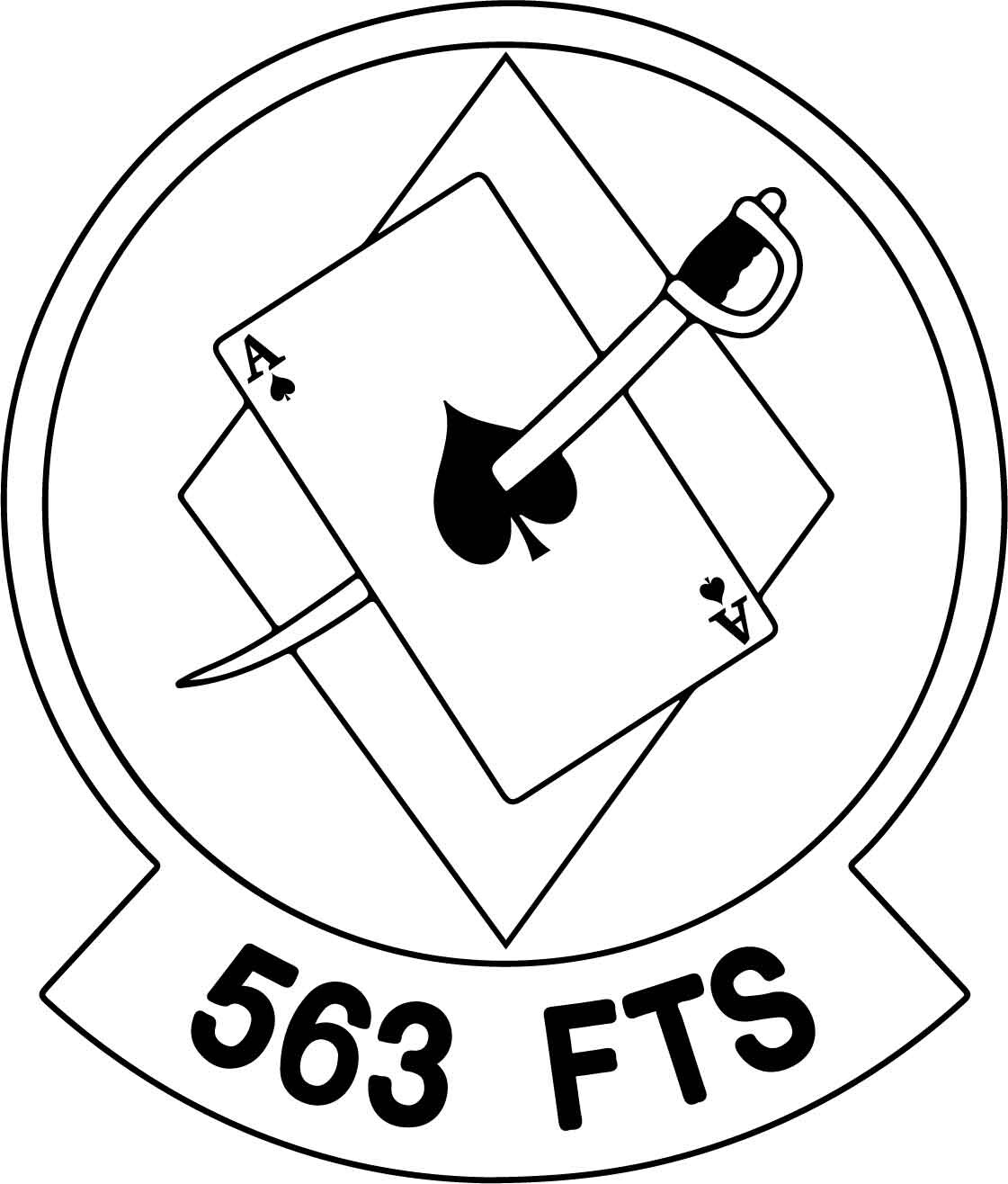 ArtStation - airforce 563 FTS PATCH VECTOR FILE Black white vector ...