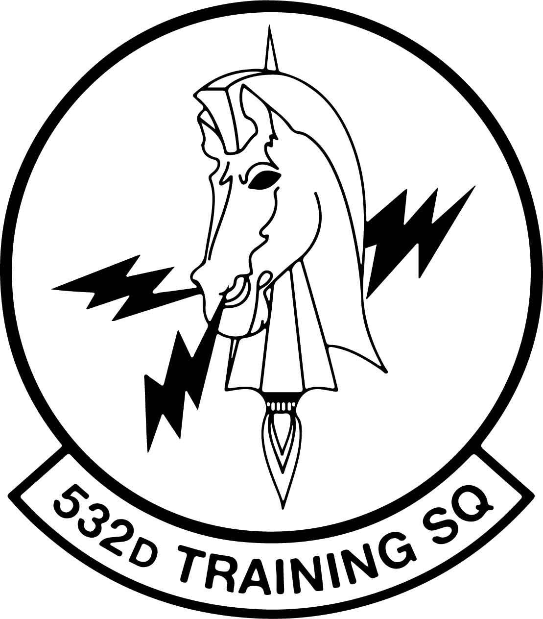 ArtStation - airforce 532d Training Sq PATCH VECTOR FILE Black white ...