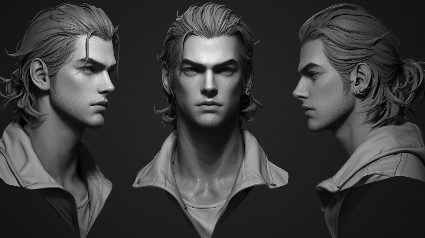 ArtStation - +340 Young Male Head Sculpt Reference(4k) | Artworks