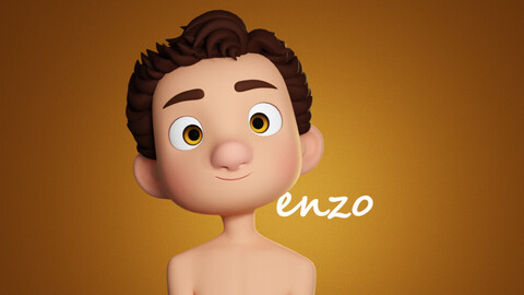 Enzo stylised male teen kid character