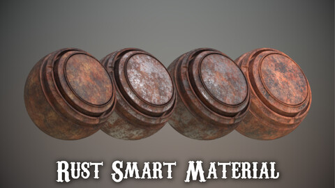 Rusted Metal Smart Materials for Substance 3D Painter