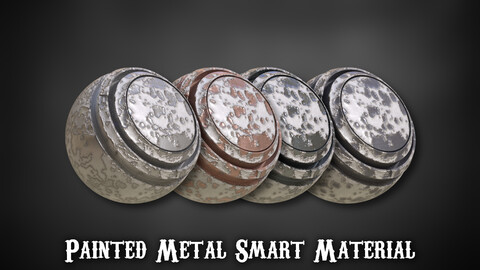 Paint Coated Metal Smart Materials for Substance 3D Painter