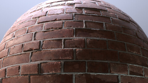 8K Realistic Brick Material + 3x Marmoset + Substance Graph (.sbs)