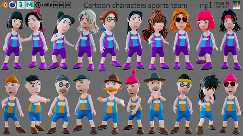 Cartoon characters sports team