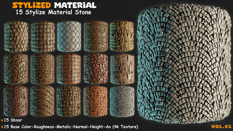 15 MATERIAL STYLIZE STONE  VOL.01