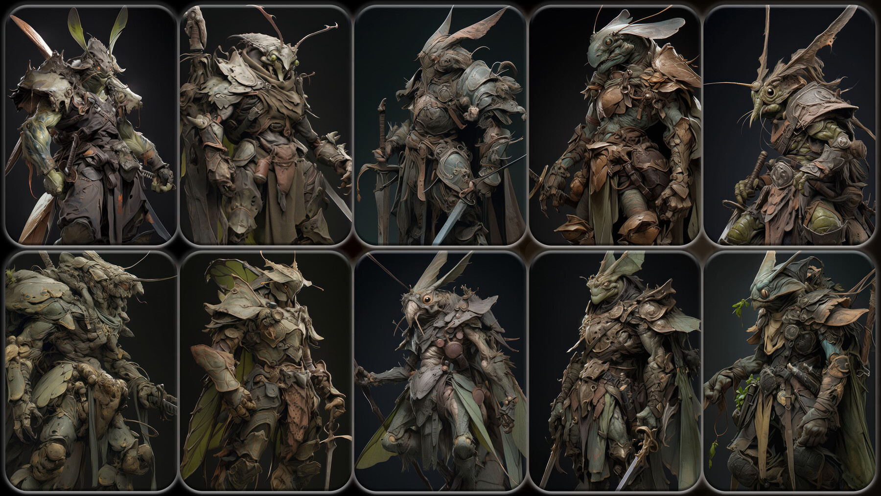 ArtStation - 200 Grasshopper Warriors Reference Pack | 4K | v.63 | Artworks