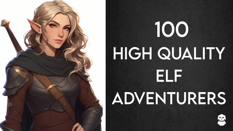 100 RPG Elf Adventurers - Pack 1