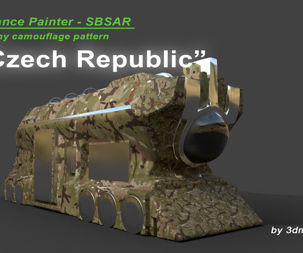 ArtStation - Czech Republic - Army Camouflage Pattern - SBSAR Material ...