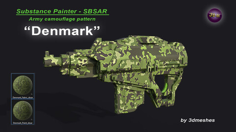 Denmark - Army Camouflage Pattern - SBSAR Material by 3dmeshes Berlin