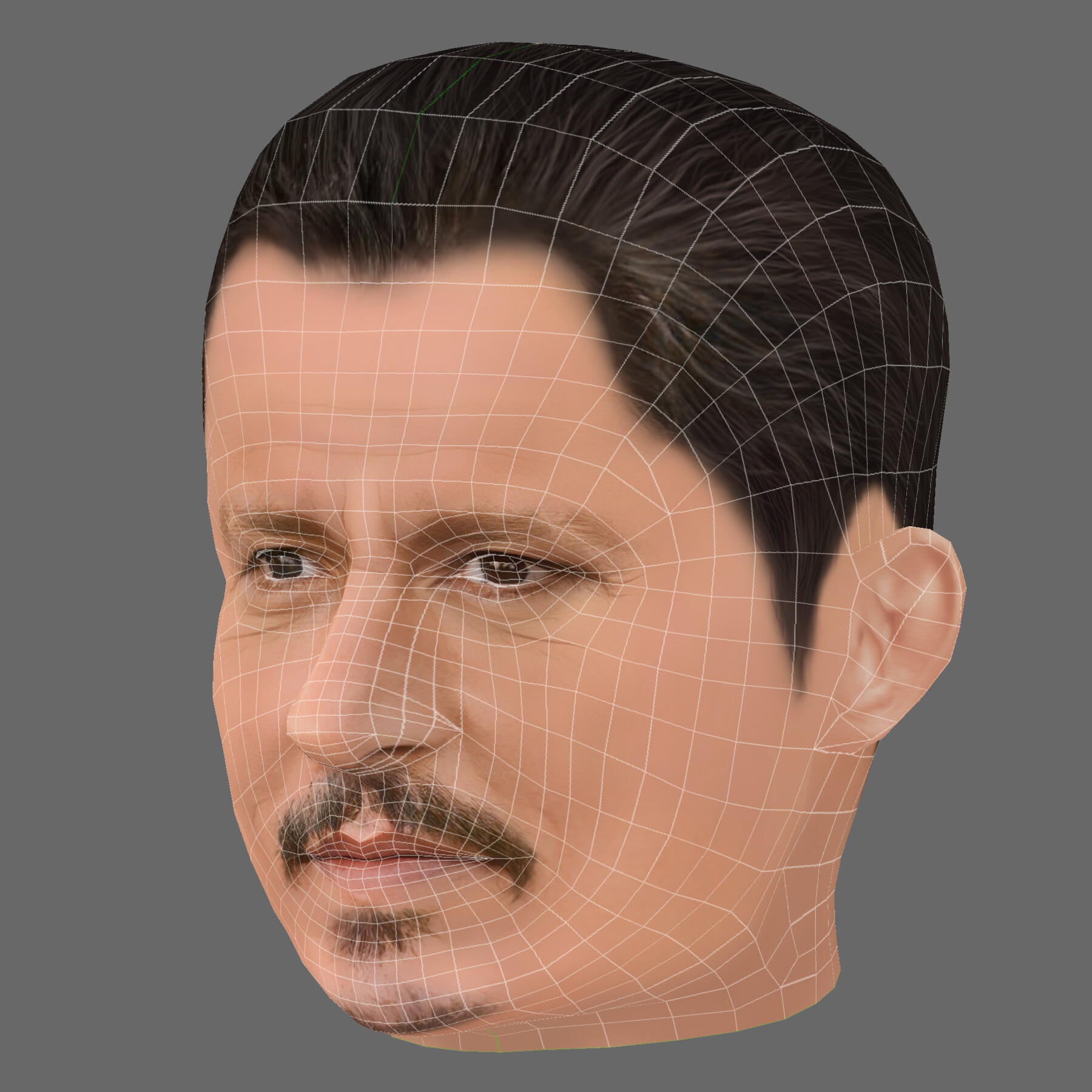 ArtStation - Johnny Depp Head - Low poly head for game | Game Assets