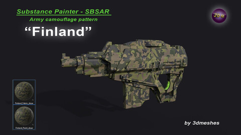 Finland - Army Camouflage Pattern - SBSAR Material by 3dmeshes Berlin