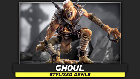 Ghoul - Stylized Devils - Creepy Zombie - Monster Enemy - Low Poly Fantasy 3D Model - #39